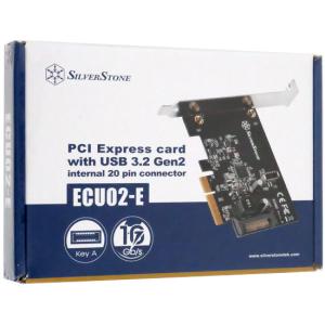 SILVERSTONE インターフェイスカード SST-ECU02-E [USB3.2 Gen2] [管理:1000019866]｜excellar-plus