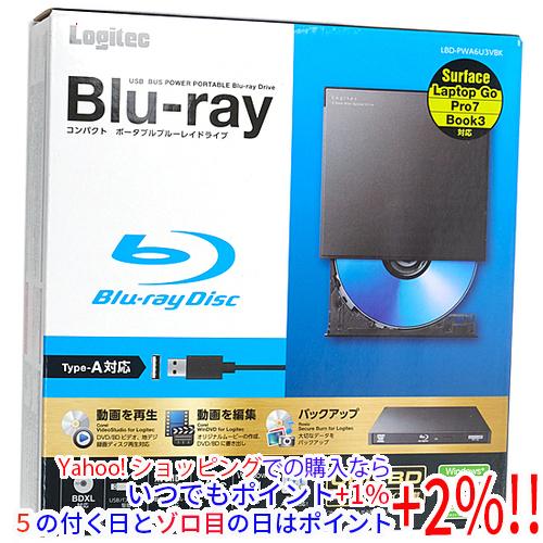 Logitec ロジテック ポータブルBlu-rayドライブ LBD-PWA6U3VBK ブラック
