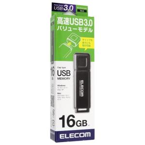 【ゆうパケット対応】ELECOM エレコム USB3.0対応USBメモリ MF-HSU3A16GBK 16GB ブラック [管理:1000022491]｜excellar-plus