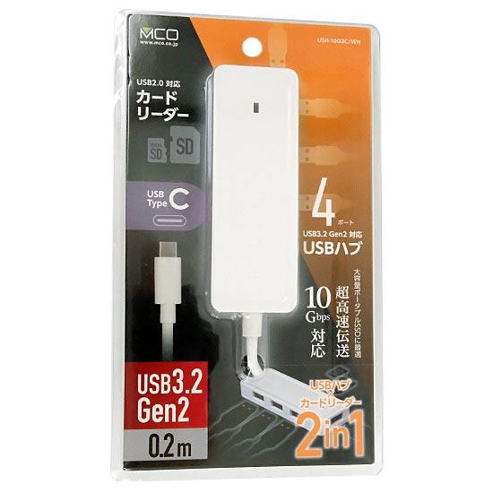 ミヨシ USB3.2 Gen2対応USBハブ Type-C USH-10G2C/WH ホワイト [管...