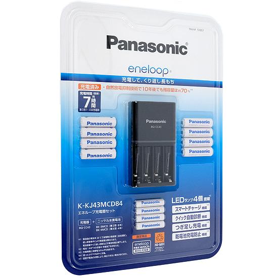 Panasonic eneloop(エネループ) 単3形8本・単4形4本付充電器セット K-KJ43...