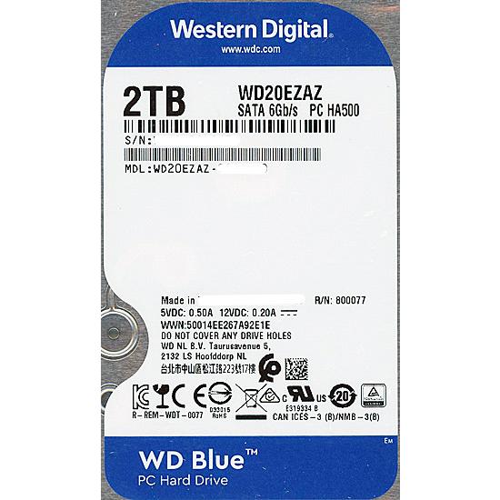 Western Digital製HDD WD20EZAZ 2TB SATA600 5400 [管理:...