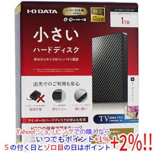 【新品訳あり(箱きず・やぶれ)】 I-O DATA アイ・オー・データ ポータブルハードディスク HDPT-UTS1K 1TB カーボンブラック