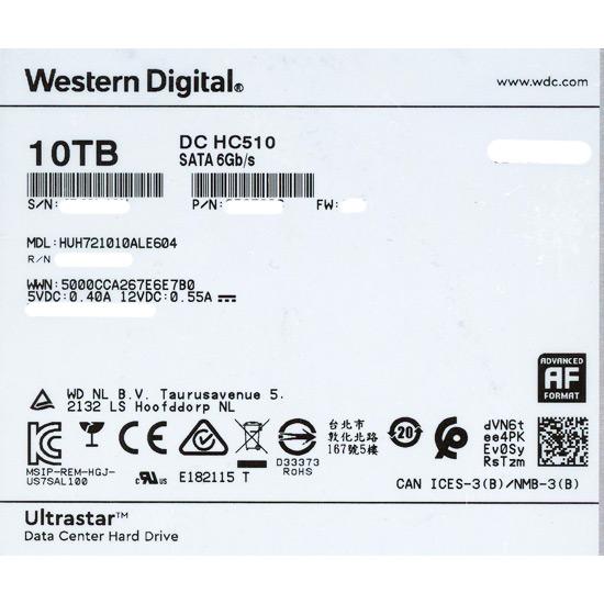 HGST製HDD HUH721010ALE604 10TB SATA600 7200 [管理:100...