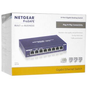 【新品(箱きず・やぶれ)】 NETGEAR ギガビットスイッチ 8ポート GS108-400JPS [管理:1000028381]｜excellar-plus