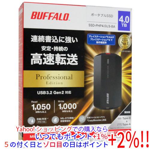 BUFFALO バッファロー 外付けSSD SSD-PHP4.0U3-BA 4TB ブラック