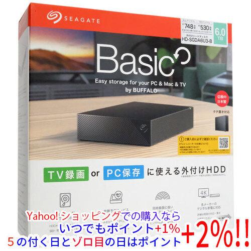 BUFFALO バッファロー USB3.2(Gen1)対応 外付けHDD HD-SGDA6U3-B ...