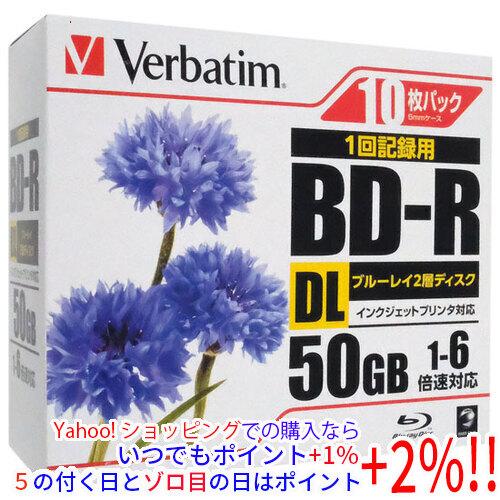 三菱化学 ブルーレイディスク Verbatim DBR50RPP10 BD-R DL 6倍速 10枚...