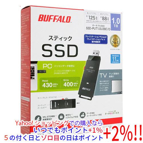 【新品(開封のみ・箱きず・やぶれ)】 BUFFALO バッファロー 外付けSSD SSD-PUT1....
