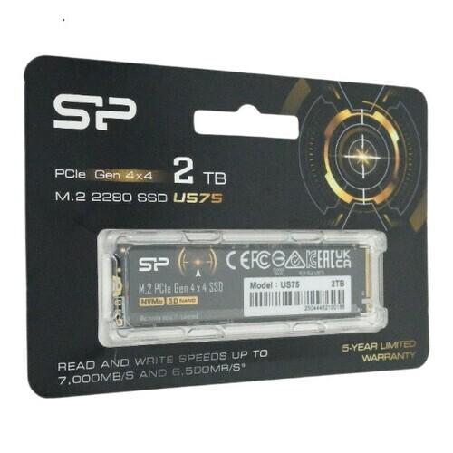 爆買Silicon Power M.2 SSD 2TB PCIe Gen 4x4 US75 SP02...
