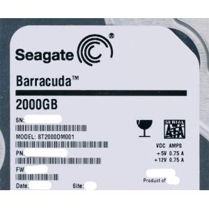 【中古】SEAGATE製HDD ST2000DM001 2TB SATA600 7200 5000〜6000時間以内 [管理:1050008953]｜excellar-plus