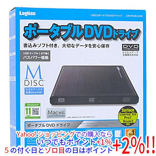 【中古】Logitec ロジテック製 ポータブル DVDドライブ LDR-PMJ8U2LBK ブラッ...
