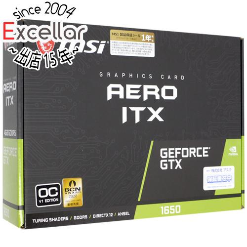 【中古】MSI製グラボ GeForce GTX 1650 AERO ITX 4G OCV1 PCIE...