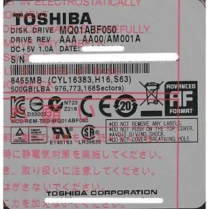 爆買【中古】TOSHIBA(東芝) ノート用HDD 2.5inch MQ01ABF050 500GB 1000〜2000時間以内