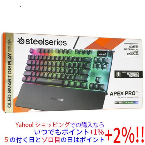 【中古】SteelSeries ゲーミングキーボード Apex Pro TKL JP ブラック 元箱...