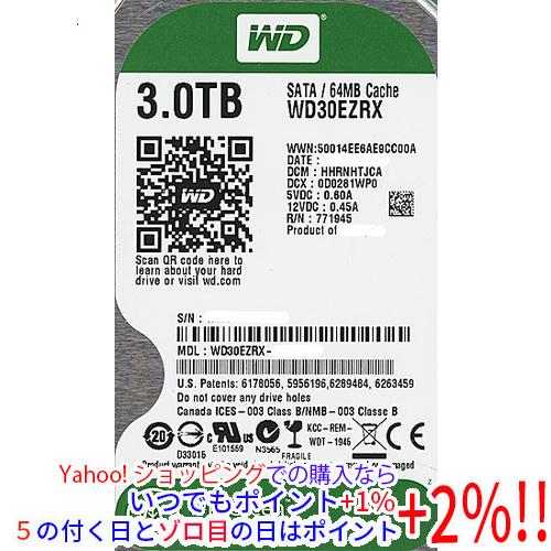 【中古】Western Digital製HDD WD30EZRX 3TB SATA600 1000〜...