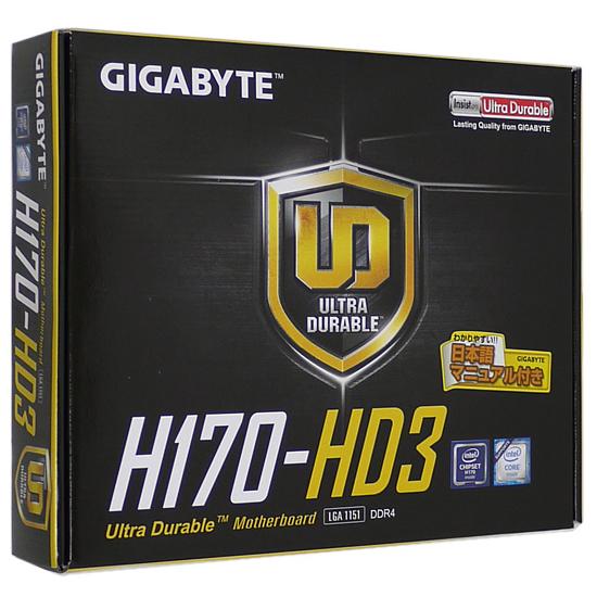 【中古】GIGABYTE マザーボード GA-H170-HD3 Rev.1.0 元箱あり [管理:1...