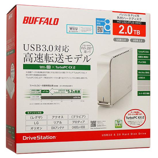 【中古】BUFFALO バッファロー 外付HDD HD-LB2.0TU3-WHC 2.0TB USB...