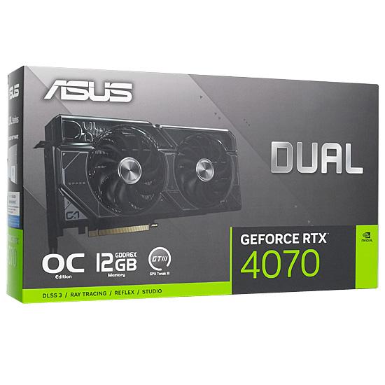 【中古】ASUS製グラボ DUAL-RTX4070-O12G PCIExp 12GB 元箱あり [管...