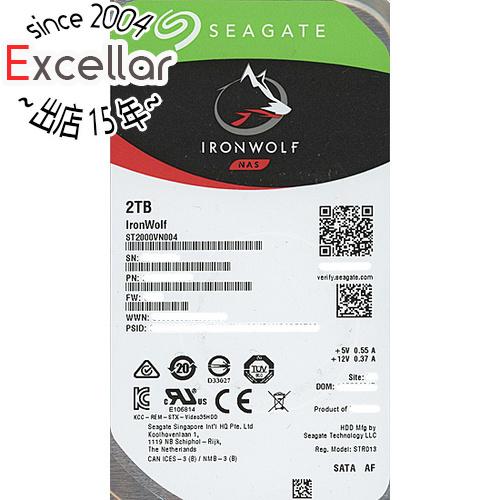 【中古】SEAGATE製HDD ST2000VN004 2TB SATA600 5900 12000...