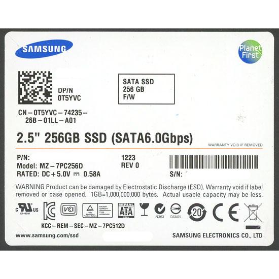 【中古】SAMSUNG 2.5インチ SSD MZ-7PC256D 256GB 1000〜2000時...