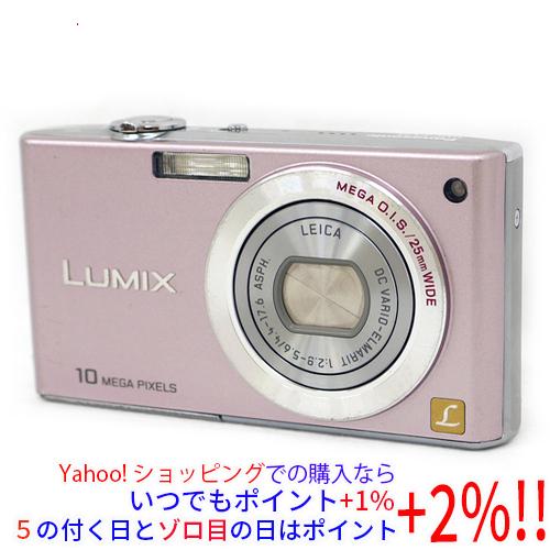 【中古】Panasonic LUMIX DMC-FX35-P ピンク/1010万画素 液晶画面いたみ