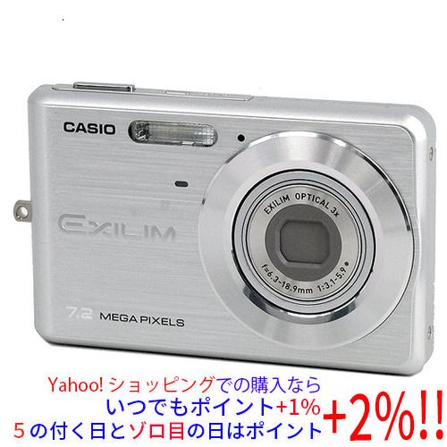 【中古】CASIO製 EXILIM ZOOM EX-Z77 シルバー 720万画素 液晶画面いたみ