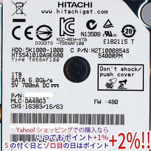 【中古】HITACHI ノート用HDD 2.5inch HTS541010A9E680 1TB 50...