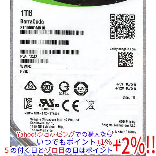 【中古】SEAGATE製HDD ST1000DM010 1TB SATA600 7200 3000〜...