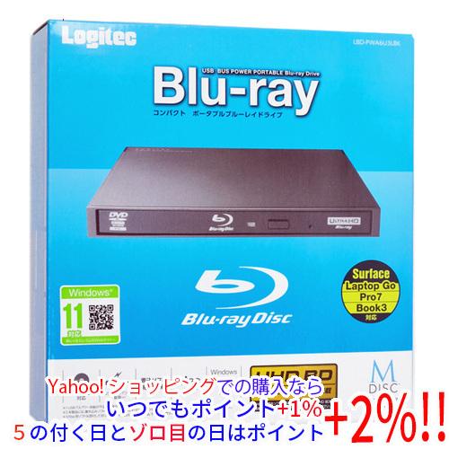 【中古】Logitec ロジテック ポータブルBlu-rayドライブ LBD-PWA6U3LBK ブ...