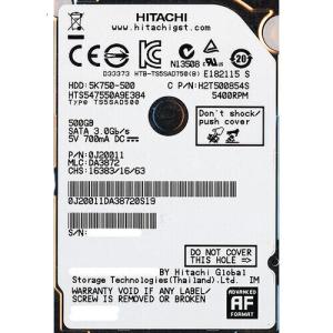 爆買【中古】HITACHI ノート用HDD 2.5inch HTS547550A9E384 500GB 0〜100時間以内