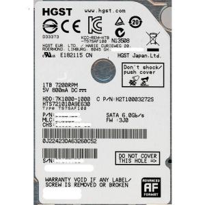 【中古】【ゆうパケット対応】HGST HDD 2.5inch HTS721010A9E630 1TB 9.5mm 500〜1000時間以内