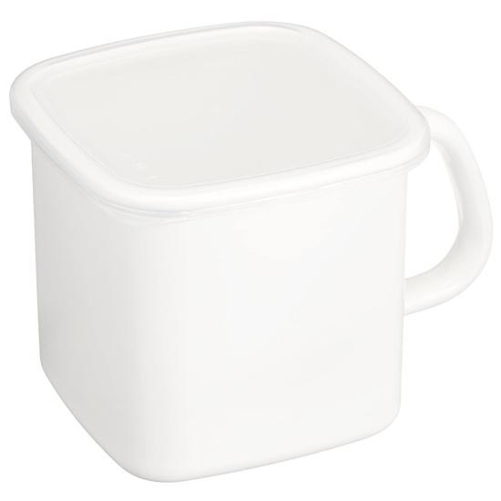 野田琺瑯 持ち手付きストッカー 角型 Lサイズ MS-12K [管理:1100043901]