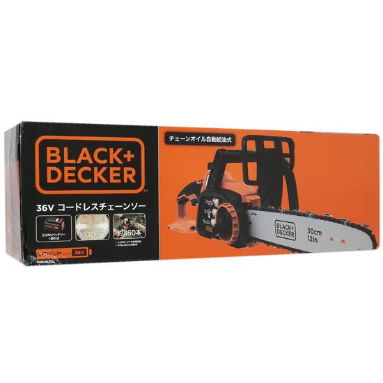 【新品訳あり(箱きず・やぶれ)】 BLACK＆DECKER コードレスリチウムチェーンソー GKC3...