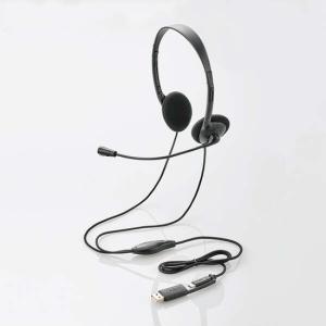 ELECOM エレコム ヘッドセット マイク USB 両耳 オーバーヘッド