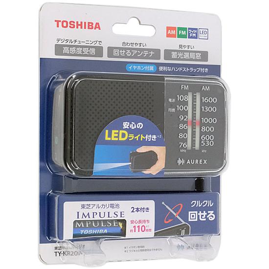 TOSHIBA LEDライト付きホームラジオ AUREX TY-KR20(K) ブラック [管理:1...