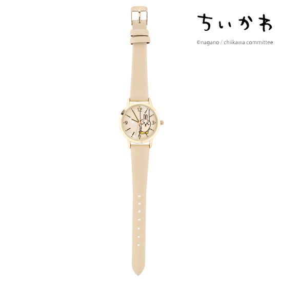 【ゆうパケット対応】フィールドワーク 腕時計 ちいかわ レザーウォッチ CKW002-3 うさぎ