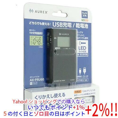 TOSHIBA LEDライト付きポケットラジオ AUREX AX-PRU60(K) ブラック