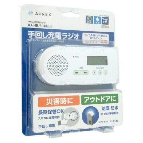 爆買TOSHIBA 手回し充電ラジオ AUREX AX-HRJ30(W) ホワイト