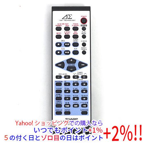 【中古】【ゆうパケット対応】SHARP オーディオリモコン RRMCG0378AWSA