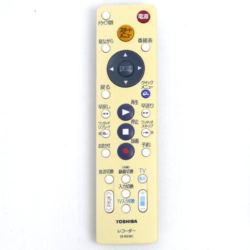 爆買【中古】【ゆうパケット対応】TOSHIBA製 ブルーレイレコーダー用シンプルリモコン SE-R0...