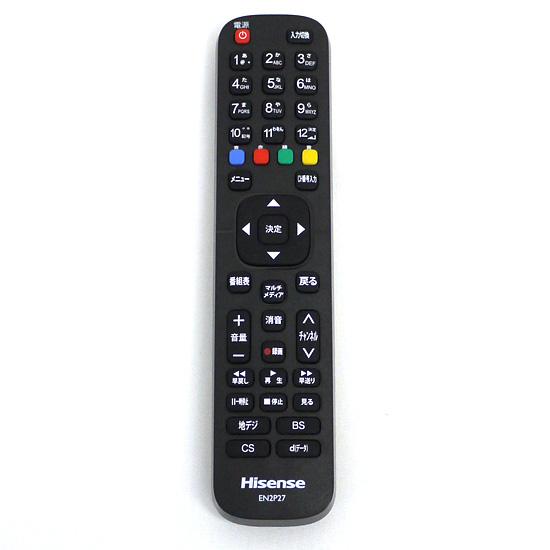 【中古】ハイセンス 液晶テレビ用リモコン EN2P27 [管理:1150010066]