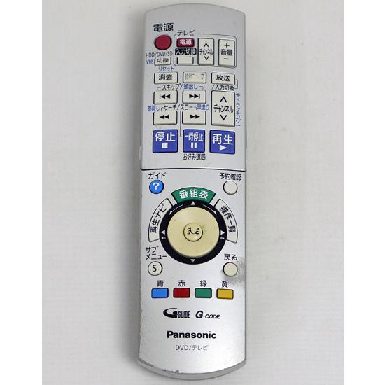 【中古】Panasonic DVDビデオレコーダー用 リモコン EUR7658YC0 [管理:115...