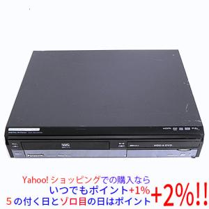 【中古】Panasonic HDD搭載VHS一体型ハイビジョンDVDレコーダー DIGA DMR-XW41V-K 500GB リモコンなし 本体いたみ
