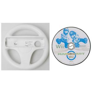 マリオカートWii ディスク傷あり  Wiiハンドル+ディスクのみ