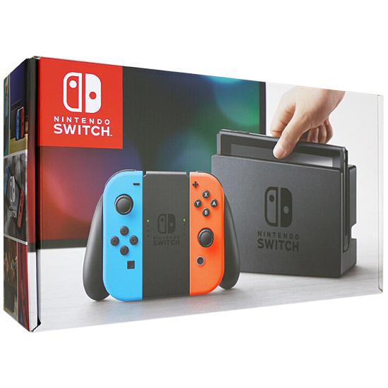 【中古】任天堂 Nintendo Switch ネオンブルー/ネオンレッド Joy-Conなし 元箱...