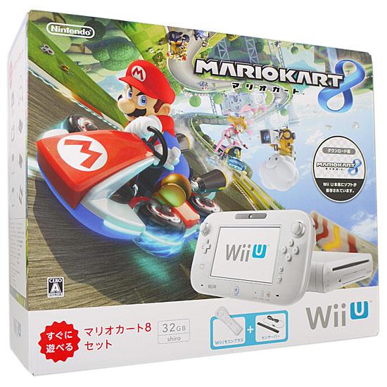 【中古】任天堂 Wii U すぐに遊べる マリオカート8セット shiro 元箱あり [管理:135...