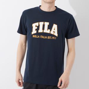 【ゆうパケット対応】FILA フィラ 半袖Tシャツ Mサイズ ネイビー 412-349 [管理:1400000496]｜excellar-plus