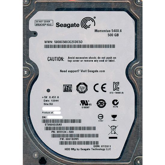 SEAGATE製HDD ST9500325AS 500GB 5400rpm [管理:20343747...
