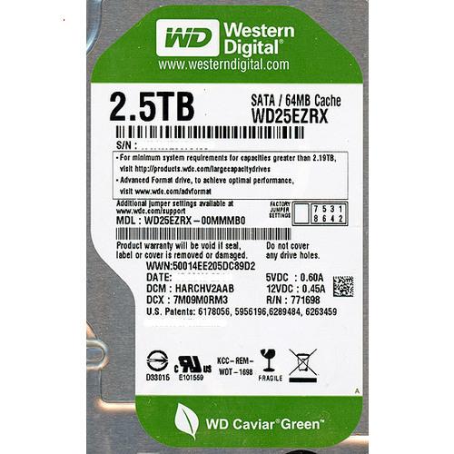 爆買Western Digital製HDD WD25EZRX 2.5TB SATA600